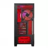 PC korpusas MODECOM VOLCANO EXPANSE S APEX ARGB MIDI bokštas, grūdintas stiklas, USB-C, 3x140 mm priekyje, palaiko ATX/microATX, GPU iki 430 mm