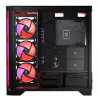 PC korpusas MODECOM VOLCANO EXPANSE S APEX ARGB MIDI bokštas, grūdintas stiklas, USB-C, 3x140 mm priekyje, palaiko ATX/microATX, GPU iki 430 mm