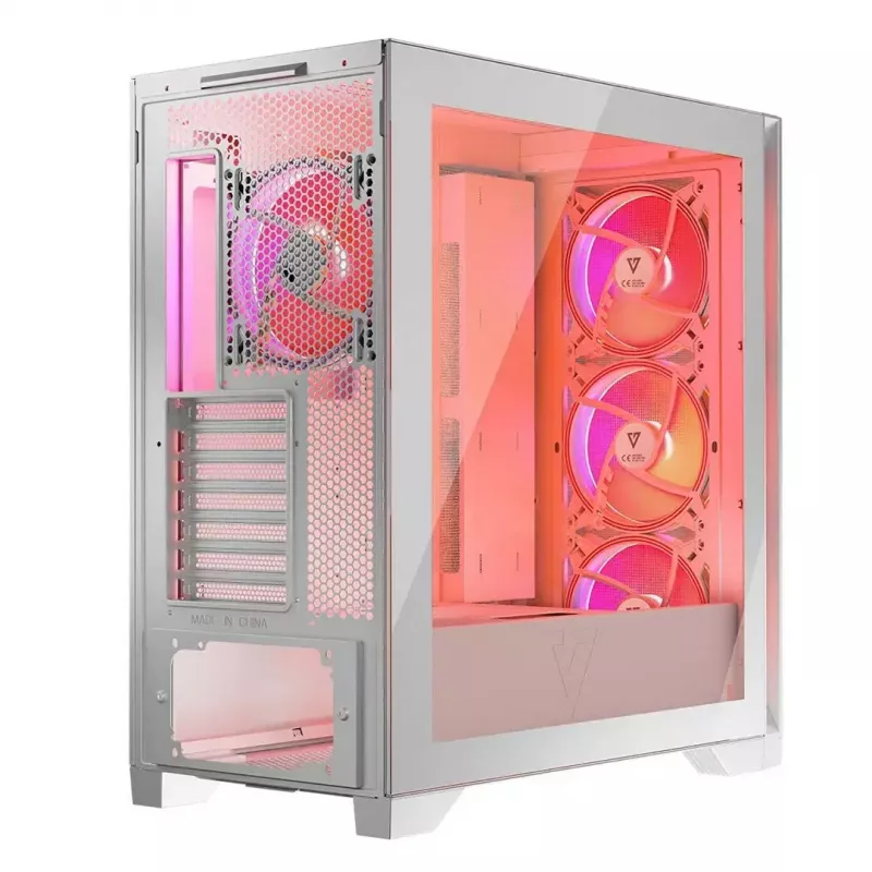 PC korpusas MODECOM VOLCANO EXPANSE S APEX ARGB Midi Tower baltas