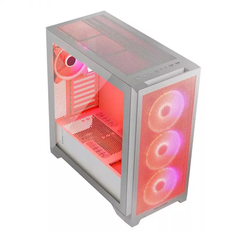 PC korpusas MODECOM VOLCANO EXPANSE S APEX ARGB Midi Tower baltas
