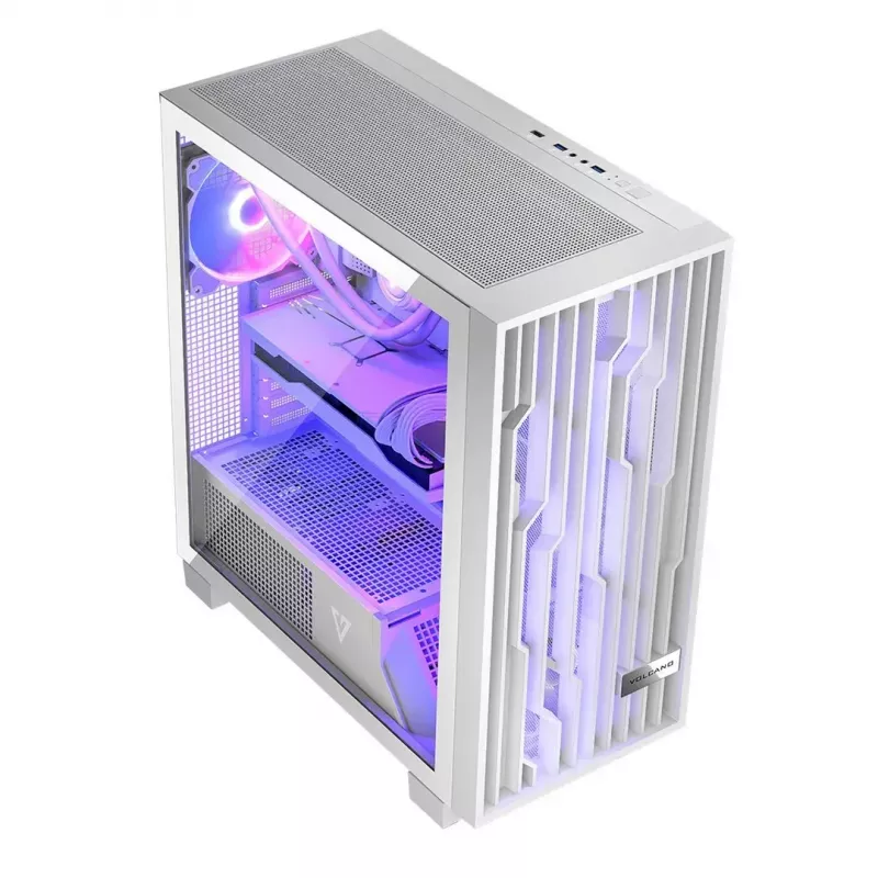 Modecom Volcano Perun Apex ARGB Midi kompiuterio korpusas, baltos spalvos