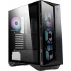MSI MPG GUNGNIR 110R vidutinis bokštas žaidimų kompiuterio korpusas juodas, USB 3.2 Gen2 Type C, 4x 120 mm ARGB ventiliatorius, Mystic Light sinchronizacija, 1–6 ARGB valdymo plokštė, 2x grūdinto stiklo plokštės, ATX, mATX, mini-ITX