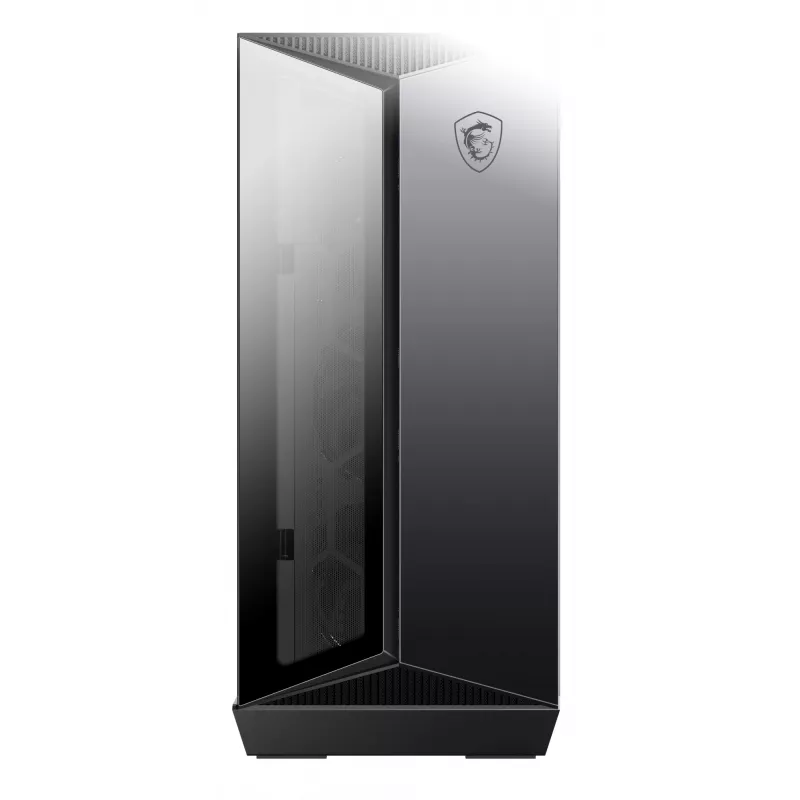 MSI MPG GUNGNIR 110R vidutinis bokštas žaidimų kompiuterio korpusas juodas, USB 3.2 Gen2 Type C, 4x 120 mm ARGB ventiliatorius, Mystic Light sinchronizacija, 1–6 ARGB valdymo plokštė, 2x grūdinto stiklo plokštės, ATX, mATX, mini-ITX
