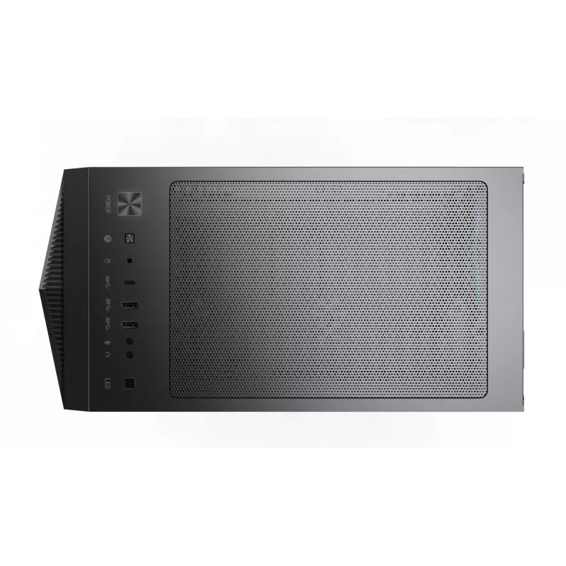 MSI MPG GUNGNIR 110R vidutinis bokštas žaidimų kompiuterio korpusas juodas, USB 3.2 Gen2 Type C, 4x 120 mm ARGB ventiliatorius, Mystic Light sinchronizacija, 1–6 ARGB valdymo plokštė, 2x grūdinto stiklo plokštės, ATX, mATX, mini-ITX
