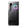 MSI MPG GUNGNIR 110R vidutinis bokštas žaidimų kompiuterio korpusas juodas, USB 3.2 Gen2 Type C, 4x 120 mm ARGB ventiliatorius, Mystic Light sinchronizacija, 1–6 ARGB valdymo plokštė, 2x grūdinto stiklo plokštės, ATX, mATX, mini-ITX