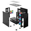 PC korpusas SAVIO Prime X1 ARGB Glass Midi Tower juodas