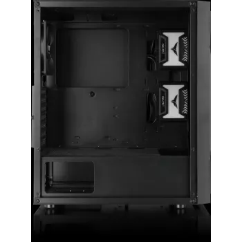 PC korpusas Versa XM1 juodas plieninis su 120mm ventiliatoriumi ir USB 3.0 - juodas