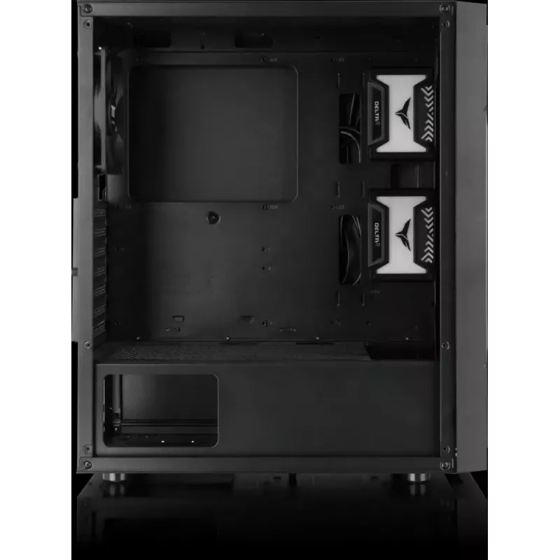 PC korpusas Versa XM1 juodas plieninis su 120mm ventiliatoriumi ir USB 3.0 - juodas