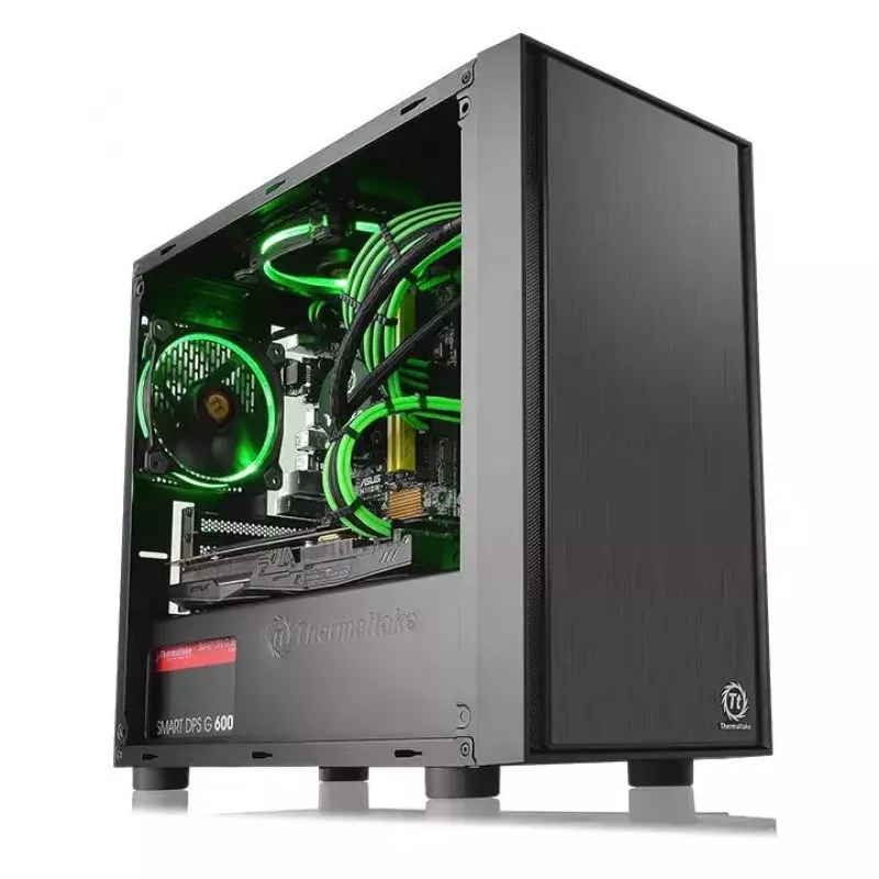 PC korpusas Thermaltake Versa H17 Window Micro Tower juodas
