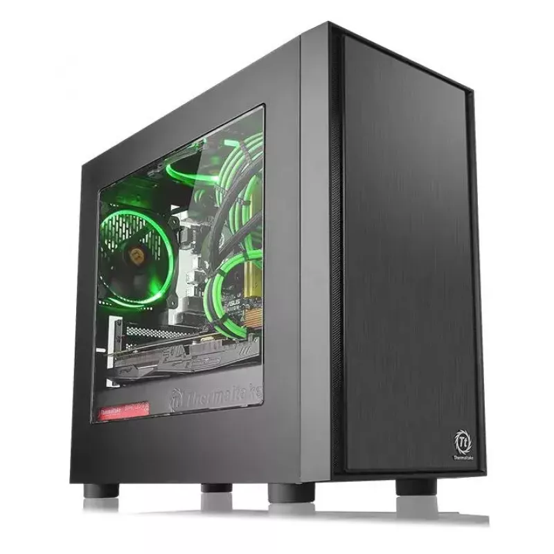 PC korpusas Thermaltake Versa H17 Window Micro Tower juodas