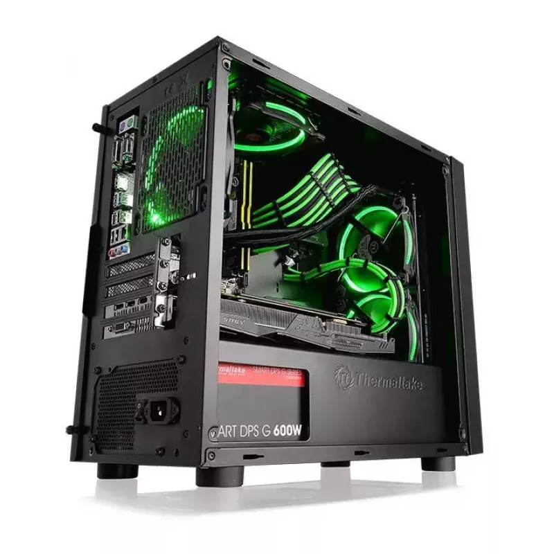 PC korpusas Thermaltake Versa H17 Window Micro Tower juodas