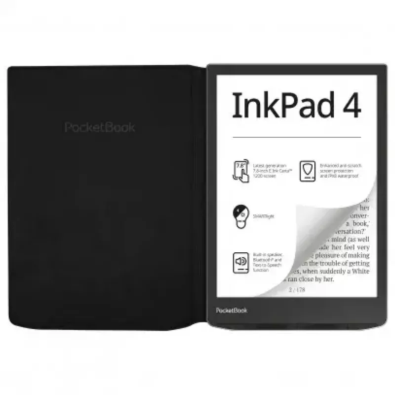 Apsauginis dėklas su užtrauktuku PocketBook 7,8 colių el. knygų skaitytuvui — HN-FP-PU-743G-RB-WW, juodas