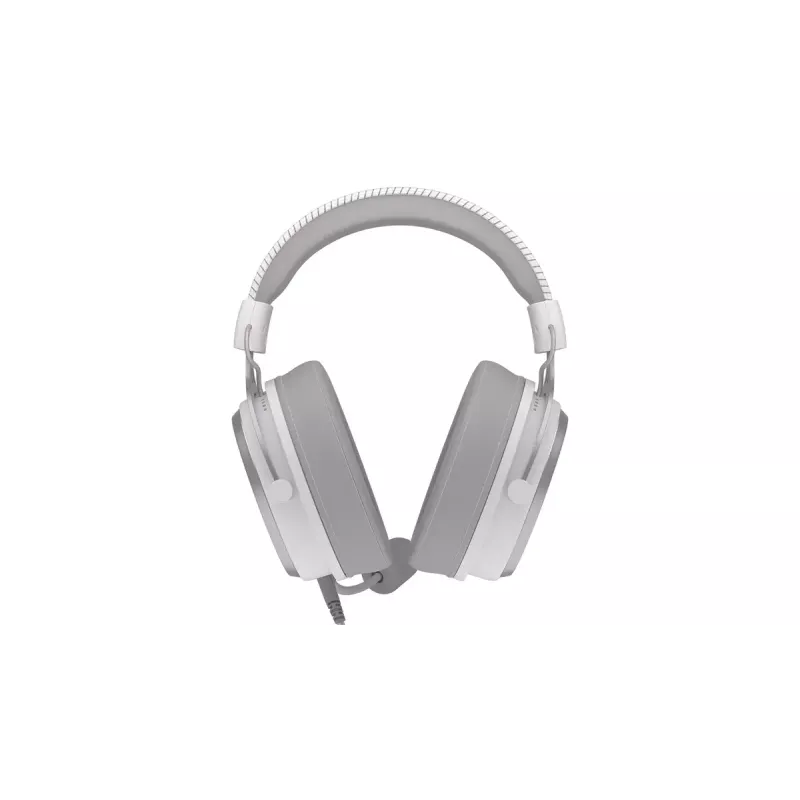 Laidinė ausinė ENDORFY VIRO Plus USB Onyx White — 53 mm tvarkyklės, 20–20000 Hz, 98 dB, 32 Ω, nuimamas boom mikrofonas, 2,9 m laidas