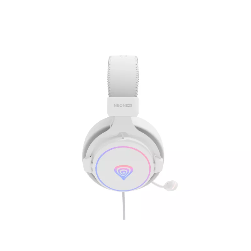 GENESIS Neon 764 Ausinės Laidinės Galvos Juosta Žaidimams USB-A Balta