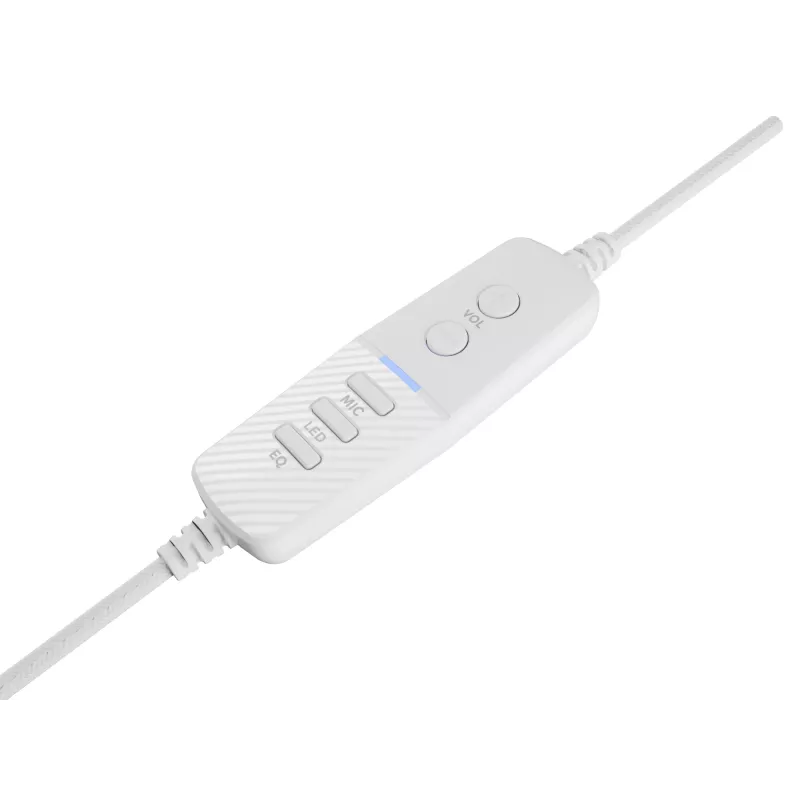 GENESIS Neon 764 Ausinės Laidinės Galvos Juosta Žaidimams USB-A Balta