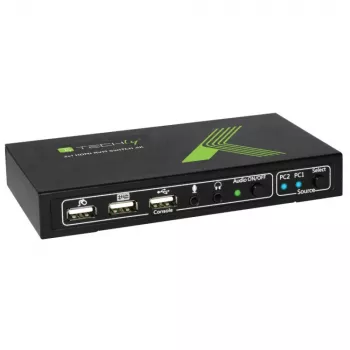 Techly 2x1 USB HDMI KVM jungiklis 4Kx2K IDATA KVM-HDMI2U juodas