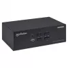 KVM jungiklis Manhattan 4 prievadai 4K@30Hz USB-A garsas mikrofonas