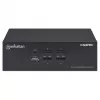 KVM jungiklis Manhattan 4 prievadai 4K@30Hz USB-A garsas mikrofonas
