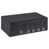KVM jungiklis Manhattan 4 prievadai 4K@30Hz USB-A garsas mikrofonas