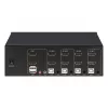 KVM jungiklis Manhattan 4 prievadai 4K@30Hz USB-A garsas mikrofonas
