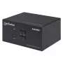 KVM jungiklis Manhattan 2 prievadų 4K HDMI USB garsas 2 kompiuteriams