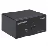 KVM jungiklis Manhattan 2 prievadų 4K HDMI USB garsas 2 kompiuteriams