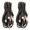 KVM jungiklis Manhattan 2 prievadų 4K HDMI USB garsas 2 kompiuteriams