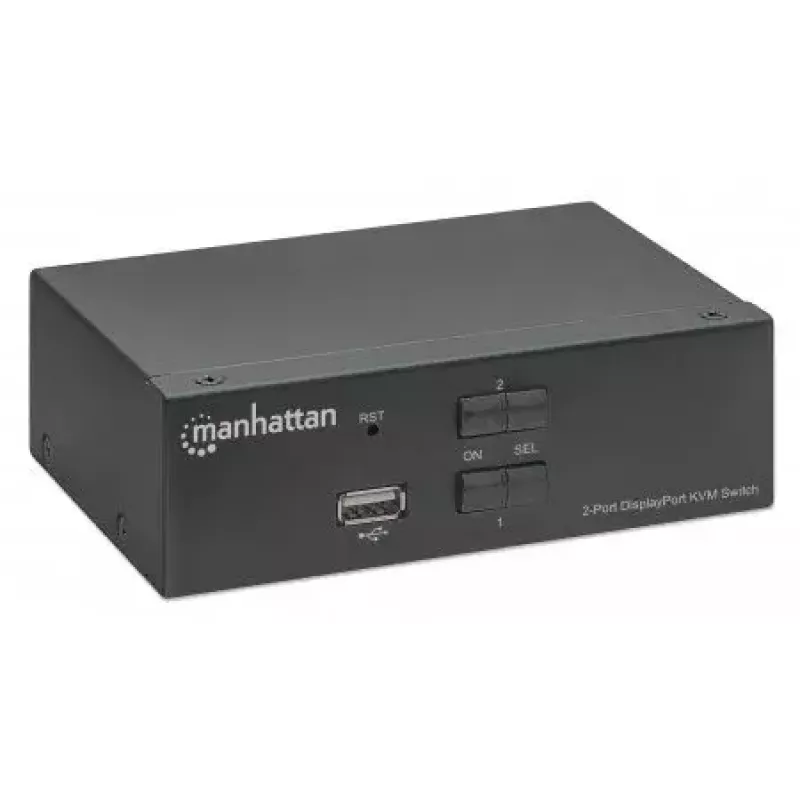 KVM jungiklis Manhattan DisplayPort 1.2 2 prievadai 4K@60Hz USB-A Garsas