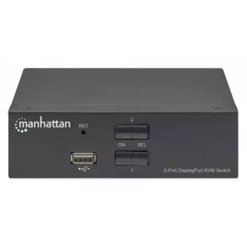 KVM jungiklis Manhattan DisplayPort 1.2 2 prievadai 4K@60Hz USB-A Garsas