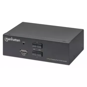 KVM jungiklis Manhattan DisplayPort 1.2 2 prievadai 4K@60Hz USB-A Garsas