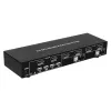 Techly IDATA DP-KVM4 KVM jungiklis 4x1, DisplayPort, USB, montuojamas į stelažą, juodas