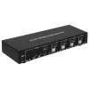 Techly IDATA DP-KVM4 KVM jungiklis 4x1, DisplayPort, USB, montuojamas į stelažą, juodas