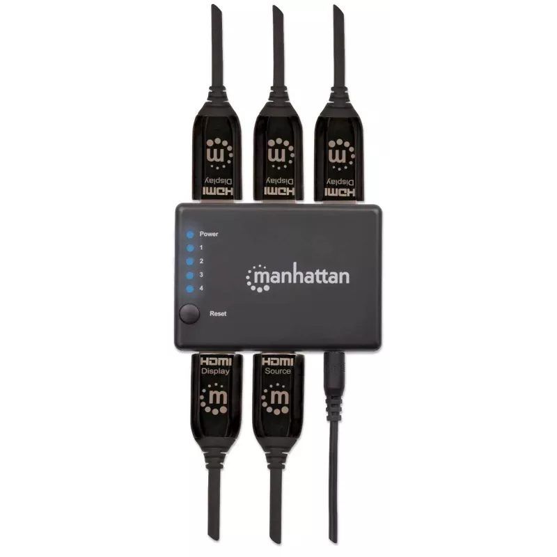 HDMI skirstytuvas Manhattan 4 prievadų kompaktiškas