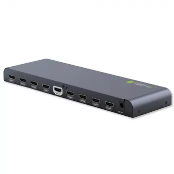 Techly HDMI 2.0 skirstytuvas 8 išėjimų, 4K UHD, 3D, juodas, aliuminis
