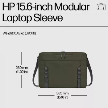 HP 15,6 col. modulinis nešiojamojo kompiuterio dėklas, 39,6 cm (15,6 col.), 420 g
