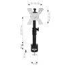 Techly ICA-LCD 500BK stalo monitoriaus laikiklis 13–30 colių (76,2 cm), iki 15 kg, VESA 75x75/100x100, juodas