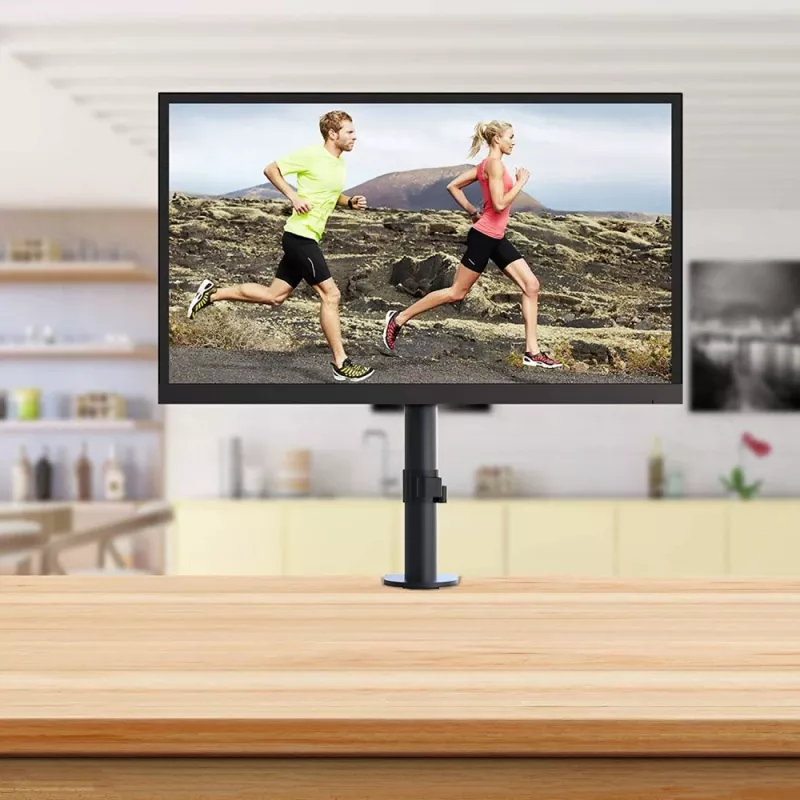 Techly ICA-LCD 500BK stalo monitoriaus laikiklis 13–30 colių (76,2 cm), iki 15 kg, VESA 75x75/100x100, juodas