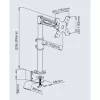 Techly ICA-LCD 501BK Monitoriaus stovas 13-27 coliams, vidurinė ranka, pakreipimas, juodas