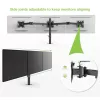 Techly ICA-LCD-482-T trijų monitorių stovas ant stalo, 13-24 colių