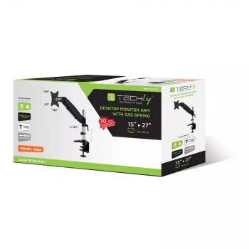 Techly stalinė vamzdinė dujinė spyruoklė monitoriui 15-27 inch 360mm juoda ICA-LCD 111-BK