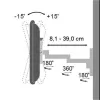 Techly ICA-LCD 104 TV laikiklis sieninis 13-30 colių LED LCD pakreipiamas 3 jungtys sidabrinis