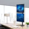 Laikiklis dviems monitoriams Techly ICA-LCD 2520V 68,6 cm (27 col.) stalas Juoda