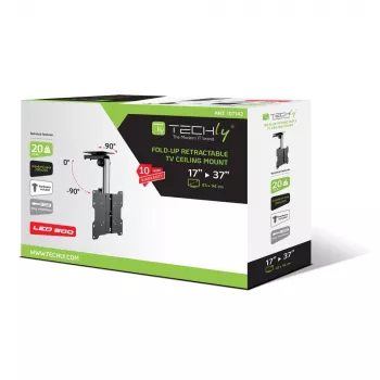 Techly sulankstomas lubinis laikiklis televizoriui LED/LCD 17–37 colių juodas