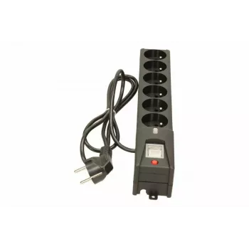 Apsauginis filtras Lestar LX 610 G-A – 6 IEC 320 lizdai, 1,5 m laidas, 155 J, 230 V, juodas