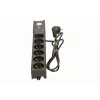 Apsauginis filtras Lestar LX 610 G-A – 6 IEC 320 lizdai, 1,5 m laidas, 155 J, 230 V, juodas