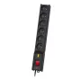 Apsauginis filtras Lestar LX 610 G-A – 6 IEC 320 lizdai, 1,5 m laidas, 155 J, 230 V, juodas