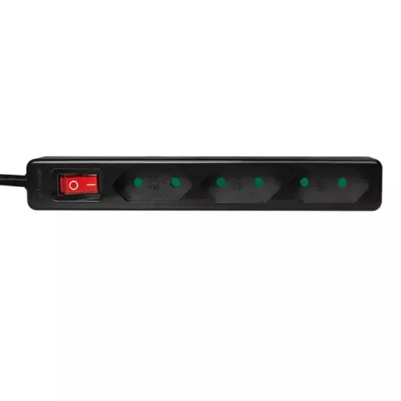 Prailginimo laidas LogiLink LPS230B 1,5 m 3 kištukiniai lizdai juodas