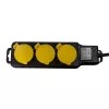 Prailginimo laidas LogiLink LPS253 1,5 m 3 AC lizdai lauko juoda geltona