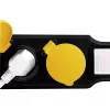 Prailginimo laidas LogiLink LPS253 1,5 m 3 AC lizdai lauko juoda geltona
