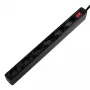 Prailginimo blokas LogiLink LPS232B 1,5 m, 6 lizdų, juodas